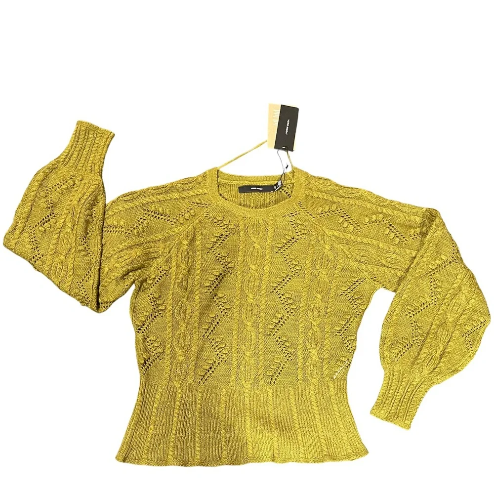 Vero Moda Women’s Cable-Knit Long-Sleeve Sweater Olive Green Large - Picture 1 of 6